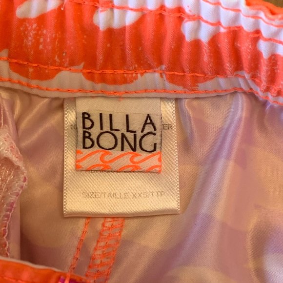 BILLABONG Waves Board Shorts Girls XXS 4-5 4T Toddler Girl Swim Trunks Neon Pink - Picture 5 of 5